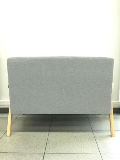 画像：NAFCO2人掛けソファ/ファブリック/GRY/ナフコ/NFモコロⅡ/カジュアルソファ/グレー/天然木4