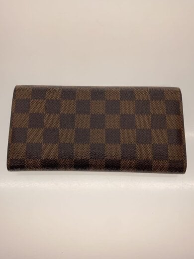 商品画像：1)ポルト・フォイユ・サラ_ダミエ・エベヌ/PVC/BRW/レディース 2