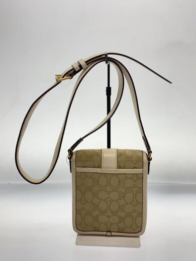 商品画像：サウスロニー・クロスボディ_シグネチャー_ホワイトレザー/キャンバス/BEG 3