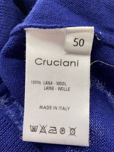 商品画像：ニット・セーター(薄手)/50/ウール/BLU/無地 4