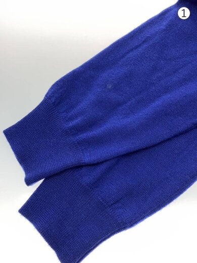 商品画像：ニット・セーター(薄手)/50/ウール/BLU/無地 5