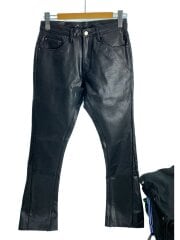 ミニマル/ボトム/28/フェイクレザー/BLK/無地