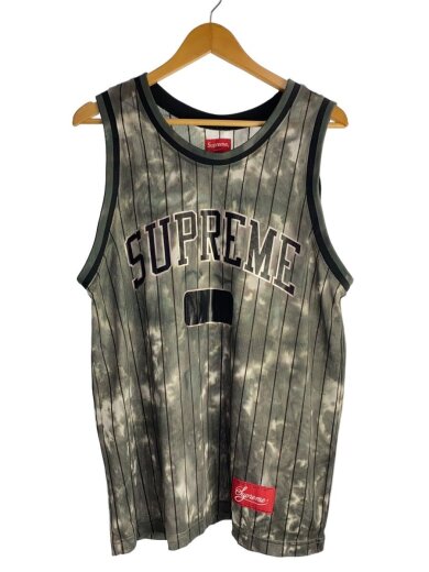 商品画像：タンクトップ/M/ポリエステル/KHK/総柄/20AW/Dyed Basketball Jersey/タイダイ 1