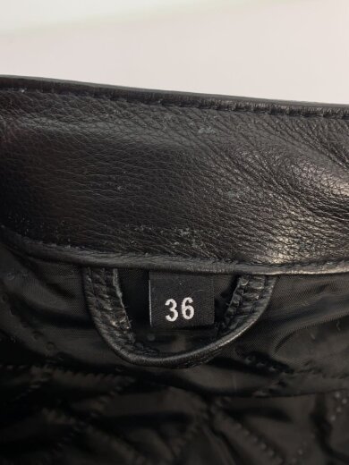 商品画像：シングルライダースジャケット/36/牛革/BLK 4