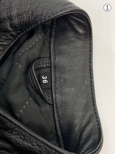 商品画像：シングルライダースジャケット/36/牛革/BLK 7