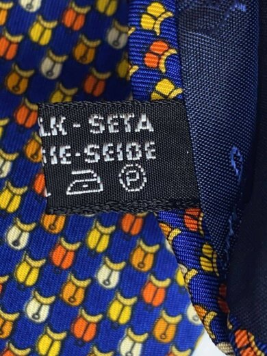 商品画像：ネクタイ/シルク/NVY/総柄/メンズ 5