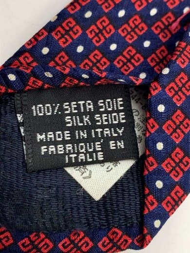 商品画像：ネクタイ/シルク/RED/総柄/メンズ 4