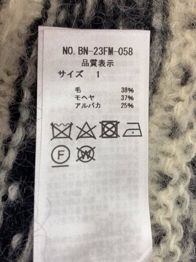 商品画像：ニット・セーター(厚手)/1/ウール/WHT/総柄/BN-23FM-058// 4