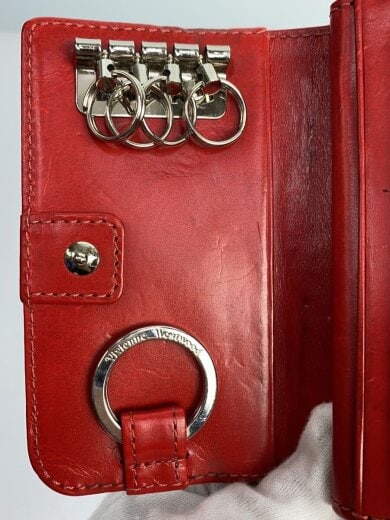 商品画像：キーケース/4連/RED/総柄/レディース 7