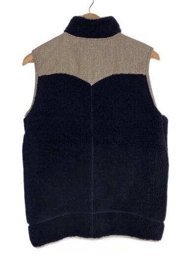 商品画像：フリースベスト/4/ウール/NVY/REGGY2/2AVT-REGGY2-AMF/背面ボア潰れ有 2