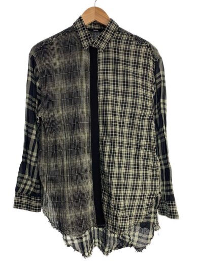 商品画像：長袖シャツ/XS/コットン/GRN/チェック 1
