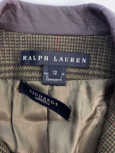 商品画像：テーラードジャケット/12/ウール/KHK/千鳥格子 3