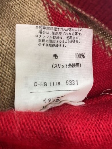 商品画像：ニット・セーター(厚手)/--/ウール/RED 4