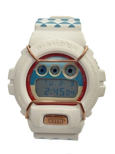 商品画像：クォーツ腕時計/デジタル/ラバー/WHT/DW-6900KTH/xKITH/汚れくすみ変色有 1