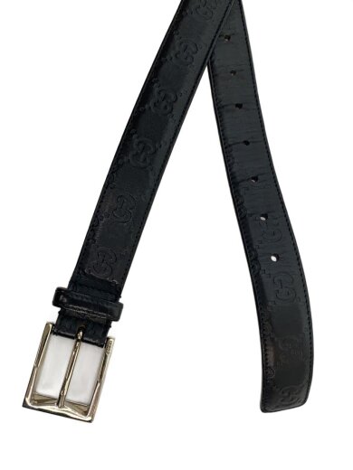 商品画像：ベルト/BLK/総柄/223901・1766・95・38/内側汚れ/使用感有 2