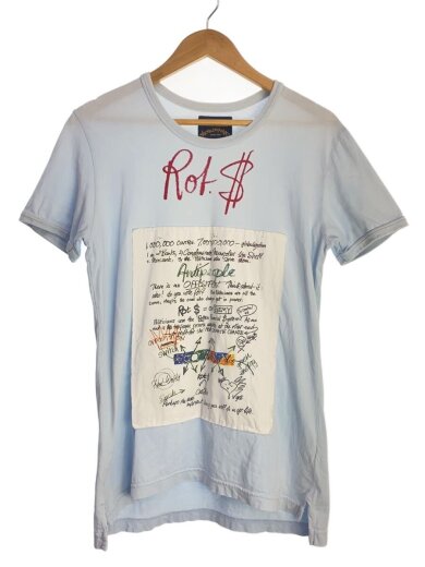 商品画像：Tシャツ/M/コットン/BLU/プリント/14-01-372024// 1