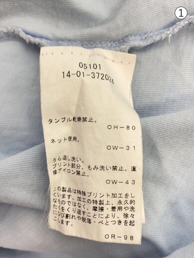 商品画像：Tシャツ/M/コットン/BLU/プリント/14-01-372024// 4