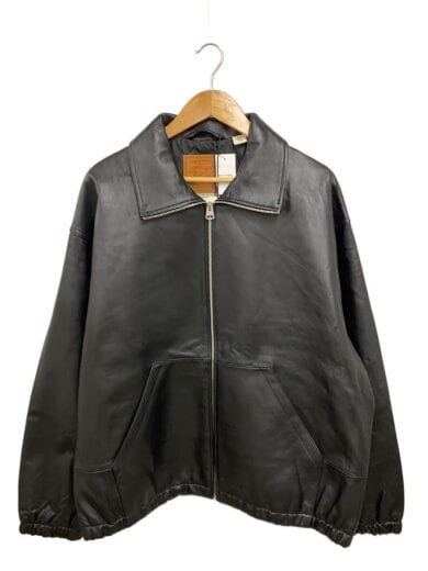 商品画像：レザージャケット・ブルゾン/L/羊革/BLK/無地/PC9-005Z9-0000 1
