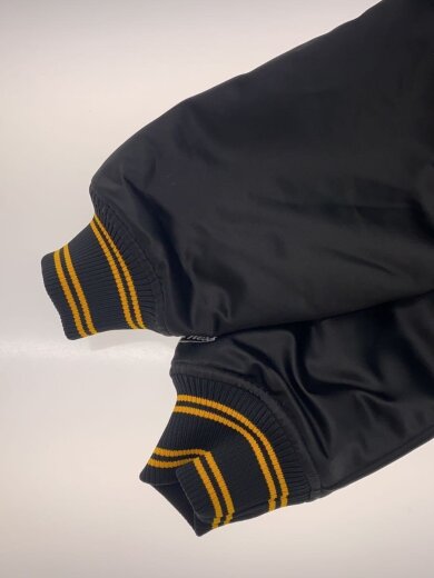 商品画像：25AW/Hooded Satin Varsity Jacket/S/ポリエステル/BLK// 5