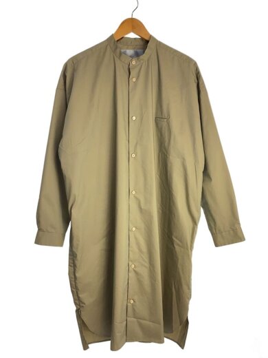 商品画像：サイドジップロングシャツ/1/コットン/KHK/バンドカラー/ユニセックス// 1