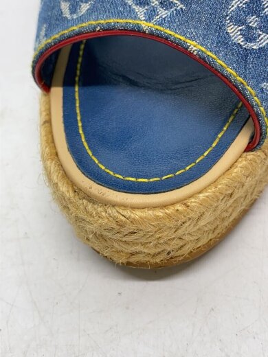 画像：LOUIS VUITTONモノグラム・デニム ウェッジソール/サンダル/37.5/IDG/デニム9