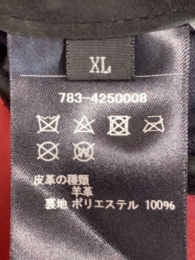 商品画像：AGED SUEDE SOUVENIR JACKET/XL/羊革/BLK/783-4250008 4