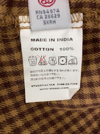 商品画像：00~10s/インド製/長袖シャツ/M/コットン/BRW/チェック// 6