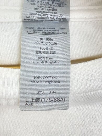 商品画像：Tシャツ/L/コットン/WHT/プリント// 4