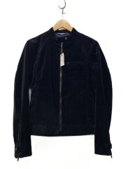 00s/ベロアシングルライダースジャケット/M/ベロア/ブラック/483361