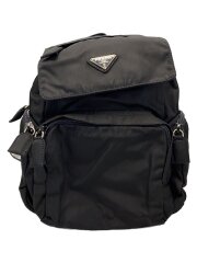 NYLON SMALL BACKPACK/トライアングルロゴ/三角ロゴ/ミニリュック/ナイロン/ブラック