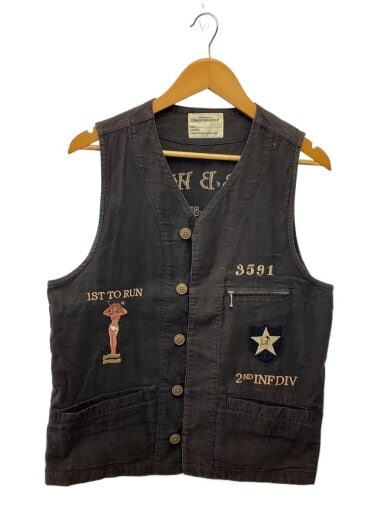商品画像：WORK VEST/刺繍/ベスト/M/コットン/BRW/無地/14-VE-005 1