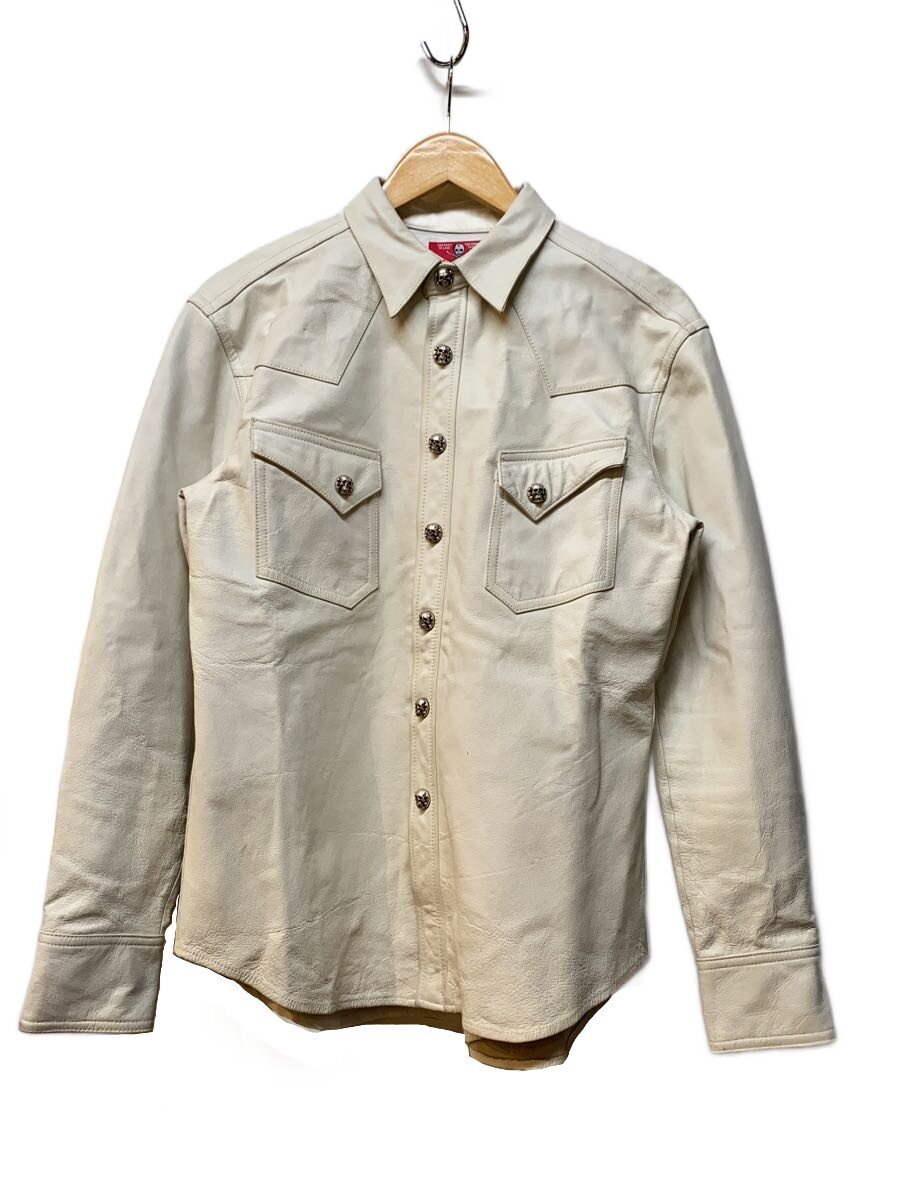 CREAM SODA / Leather Wstern Shirt/ピッグスキン/レザーウエスタンシャツ/レザージャケット/M/豚革