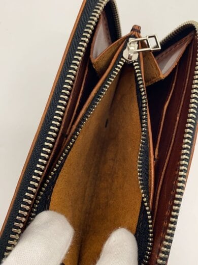 商品画像：JUNCTION LEATHER WORKS◆ラウンドジップ/長財布/レザー/BRW/メンズ 5