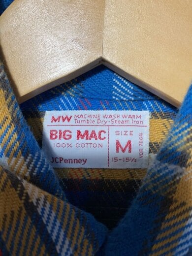画像：BIGMAC70s/VINTAGE/Heavy Flannel Shirt/ヘビネル/ネルシャツ/M/コットン/BLU/チェック3