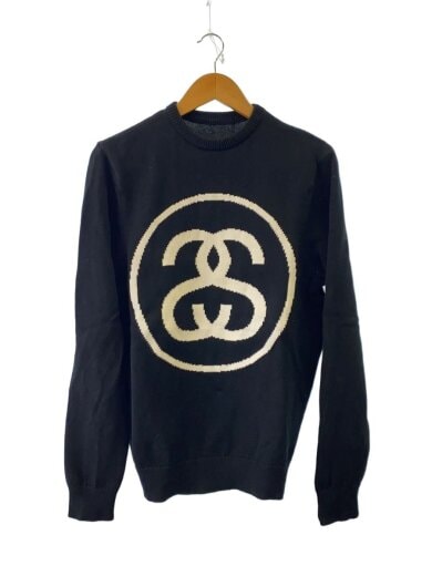 画像：STUSSYSS LINK COTTON KNIT/ニットセーター/S/コットン/BLK1
