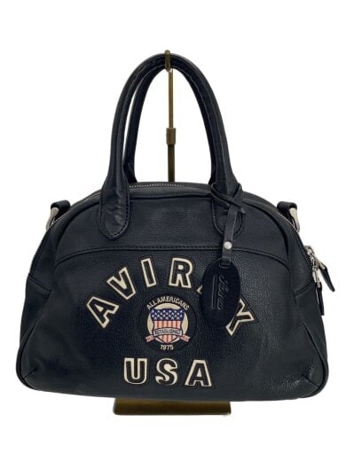 商品画像：VARSITY LEATHER MINI-BOSTON BAG/ボストンバッグ/レザー/BLK 1