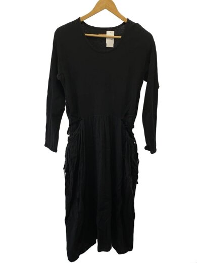 商品画像：サイドギャザーワンピース/長袖ワンピース/1/コットン/BLK/K1509OP55 1