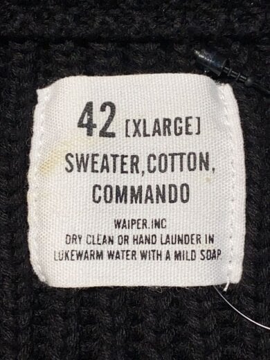 商品画像：SWEATER COTTON COMANDO/コマンドニットセーター/XL/コットン/BLK// 3