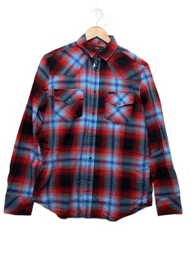 商品画像：Western Shirt/オンブレチェック ウエスタンシャツ/M/コットン/RED/S.C.IN000057// 1