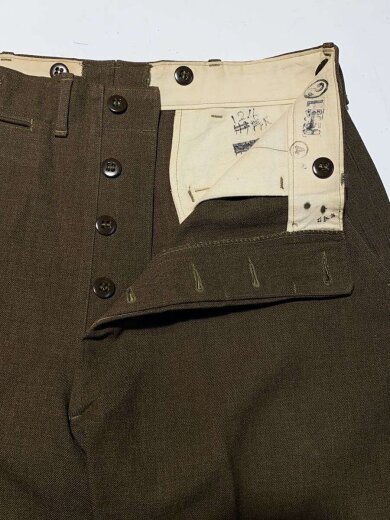 商品画像：50s/TROUSERS FIELD WOOL O.D-33/ウールトラウザー/32/ウール/BRW 3