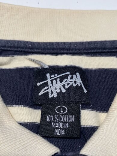 商品画像：90s/OLD STUSSY/黒タグ/インド製/ラグラン/ボーダーポロシャツ/L/コットン// 3