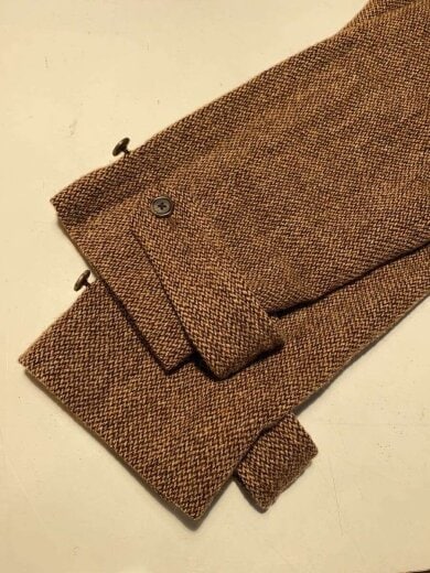 商品画像：80s-90/三角タグ/Tweed Balmacaan Coat/一枚袖/ステンカラーコート/L/ツイード 6