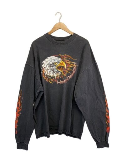 商品画像：90s/C1997/EAGLE FLAME/MADE IN USA/ロンT/XXXL/グッドフェード/コットン// 1