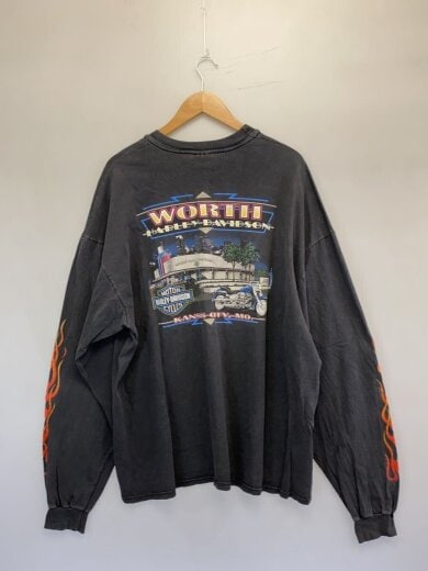 商品画像：90s/C1997/EAGLE FLAME/MADE IN USA/ロンT/XXXL/グッドフェード/コットン// 2
