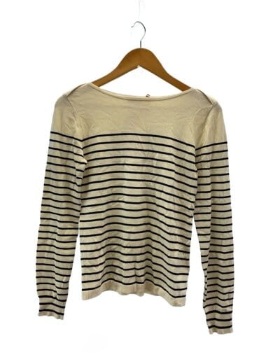 商品画像：ニット・セーター(薄手)/M/シルク/BEG/ボーダー 1