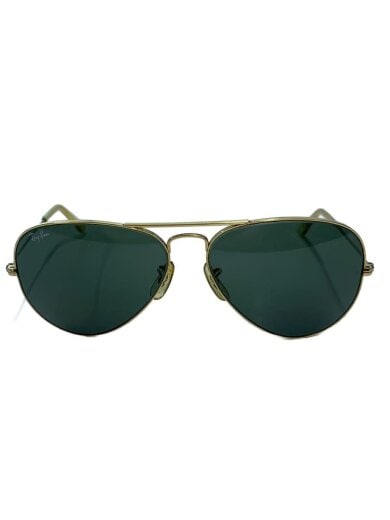 商品画像：USA製/B&L/AVIATOR/サングラス/ティアドロップ/メタル/GLD/GRN/メンズ/青サビ有 1