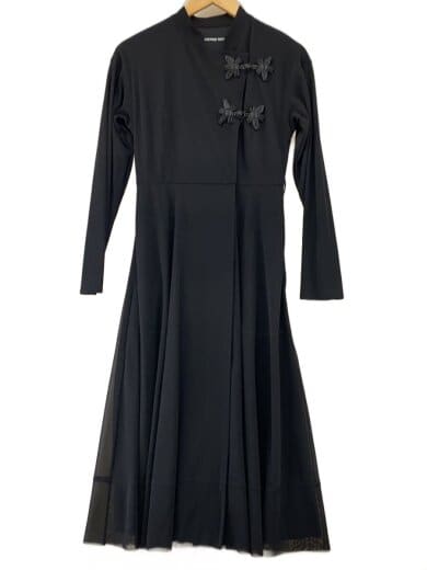 商品画像：長袖ワンピース/38/ポリエステル/BLK/15175042 1