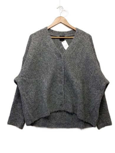 商品画像：アルパカ混ニットカーディガン/--/アルパカ/GRY/25-080-200-519-4-0 1