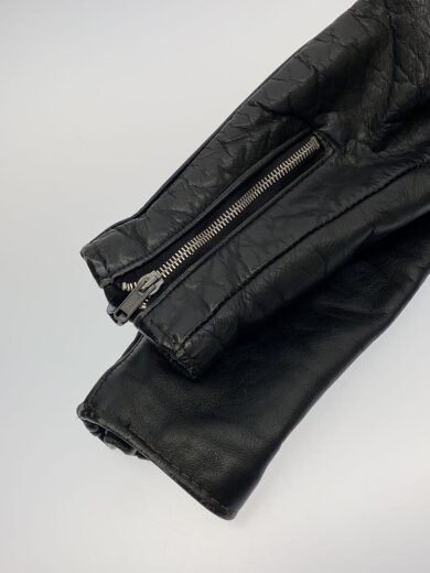 商品画像：シングルライダースジャケット/36/レザー/BLK/無地/スレ有・インナー欠品// 4