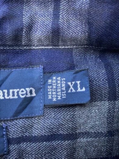 商品画像：90s-/BLAIRE/長袖シャツ/XL/コットン/NVY/チェック 4